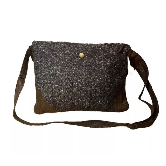 Cheri Demeter Handmade Messenger Bag Purse Folding Full Zip Adjustable - Picture 3 of 7